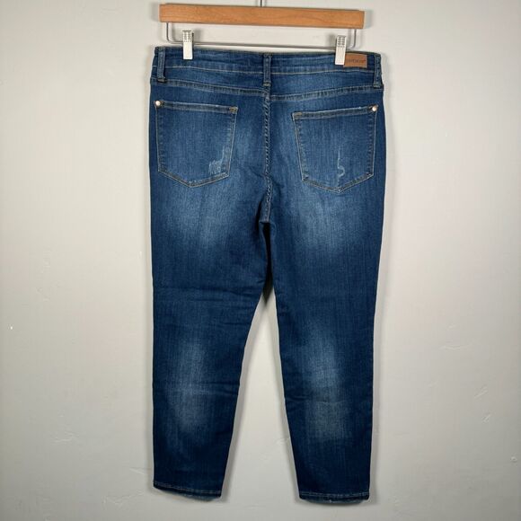 Judy Blue Relaxed Fit Jeans Size 31 Distressed Denim Mid Rise Stretch JB82102 DK - Picture 2 of 12